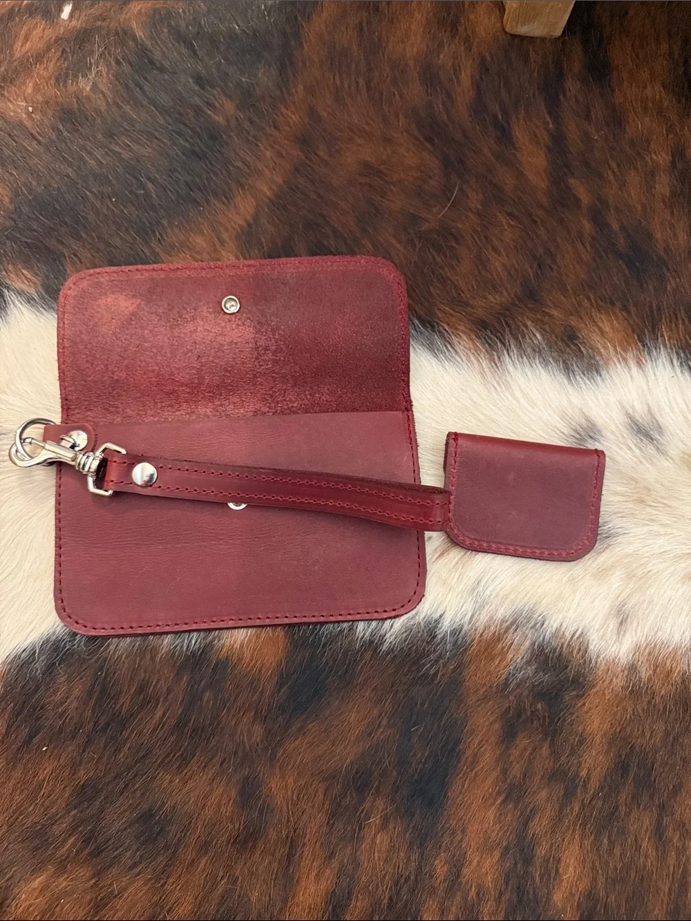 SANUMI LEATHER WRISTLET AND COIN PURSE